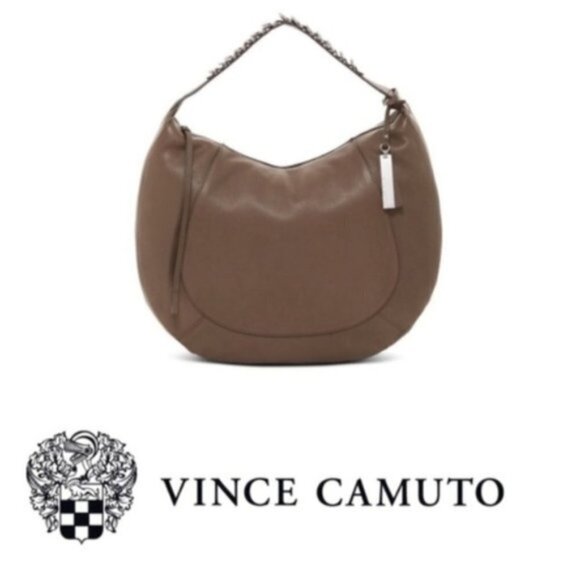 Vince Camuto Womens Brown Leather Large Hobo Shoulder Handbag New - Picture 10 of 10